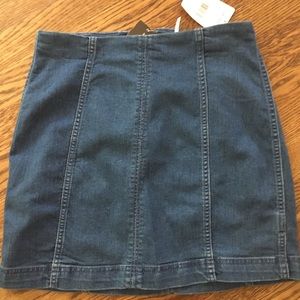 Free people mini jean skirt